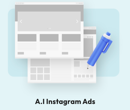 Illustration showing  GoBeaver A.I  AI Instagarm Ads
 Interface
