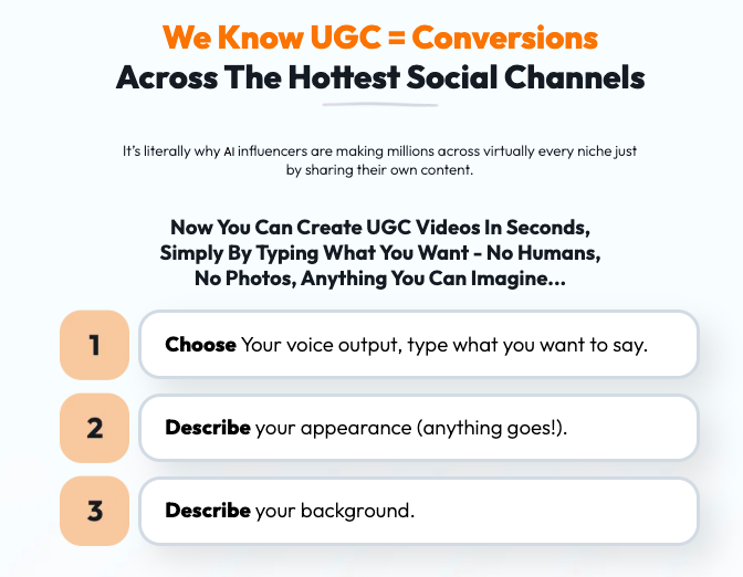 OhSoReal Sales Page – Turn Text into Talking Avatars with AI Technology
